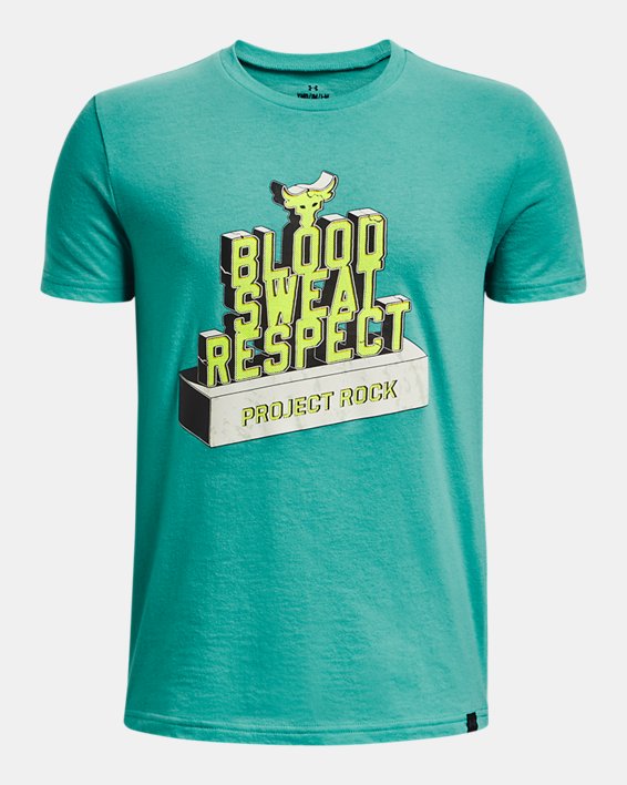 Boys' Project Rock BSR Stand Short Sleeve in Green image number 0